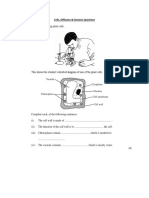 Cells, Diffusion & Osmosis Questions