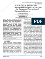 Comparison of Cancer Incidence in Domesticated Versus Wild Animals, As The New Insight Into The Cause and Prevention of Cancer in Humans