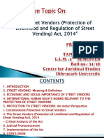 The Street Vendors (Protection of Livelihood and Regulation of Street Vending) Act, 2014