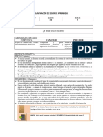 Planificación de Sesión de Aprendizaje