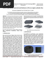 Effect of Geometry, Material and Thickness of Fin On Engine Cylinder Fins