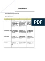 Matriz de Evaluación para Una Presentación Oral