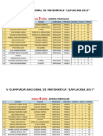 Quinto Concurso Nacional de Matemática Pierre Simón Laplace