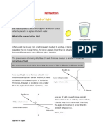 Refraction and Speed of Light