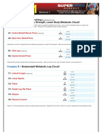 Phase: - Full Body Training Upper Body Strength, Lower Body Metabolic Circuit