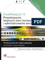 Bensel P. - Kwalifikacja E.13. Projektowanie Lokalnych Sieci Komputerowych I Administrowanie Sieciami PDF