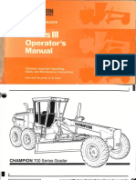 Manual MN-026 Champion 700 Series Motor Grader Series III Operators Manual L-4014-01!5!1991