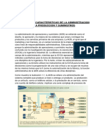 Naturaleza y Caracteristicas de La Administracion de La Produccion y Suministros