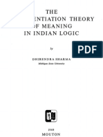 The Differentiation Theory of Meaning in Indian Logic