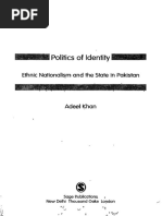 Adeel Khan Politics of Identity Ethnic Nationalism and The State in Pakistan