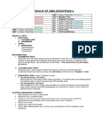 Schedule and Tutor's Informations