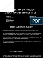 Presentation On Payment Under Reverse Charge in GST