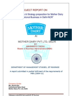 Mother Dairy Summer Training Report