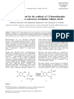 An Efficient Method For The Synthesis of 1,5-Benzodiazepine Derivatives Under Microwave Irradiation Without Solvent