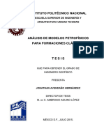 Análisis de Modelos Petrofísicos para Formaciones Clásticas