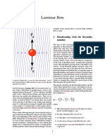 Laminar Ow: 1 Relationship With The Reynolds Number