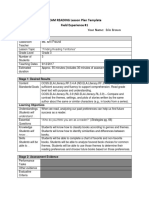 Field Experience #1 Lesson Plan