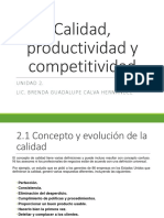 Calidad-Productividad y Competitividad - Unidad2