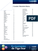 Lista de Canales Televisión Básica