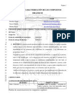 Pruebas de Caracterización de Los Compuestos Organicos