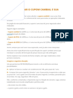 Como Calcular o Cupom Cambial e Sua Curva