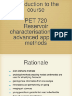 Introduction To The Course PET 720 Reservoir Characterisation and Advanced Applied Methods