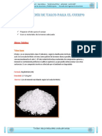 Elaboración de Talco para El Cuerpo