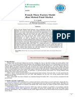 Fama-French Three Factors Model in Indian Mutual Fund Market