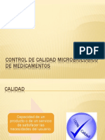 Control de Calidad Microbiológico de Medicamentos