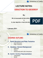 Introduction To Geodesy: Lecture Notes