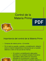 Control de La Materia Prima