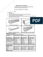 Información Contenedores - Medidas - Cap Volum