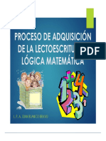 Proceso de Adquisicion de La Lectoescritura y Logica Matematica