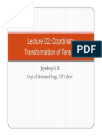 Lecture 02: Coordinate Transformation of Tensors: Dept. of Mechanical Engg., NIT Calicut