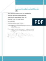 Power Converters Simulation Lab Manual - (2015-2016)