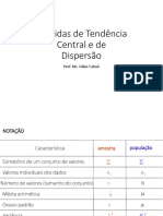 Medidas de Tendência Central e de Dispersão