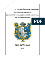 Diseño Curricular de La E.P. de Ing. Ambiental y Recursos Naturales 2016