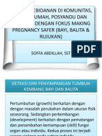 Asuhan Kebidanan Di Komunitas, Baik Dirumah, Posyandu Dan Polindes Dengan Fokus Making Pregnancy Safer (Bayi, Balita & Rujukan)