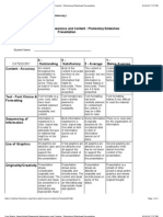 Photo Story Slideshow Presentation Rubric