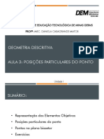 532276-Geometria Descritiva Aula 3 - Posições Particulares Do Ponto