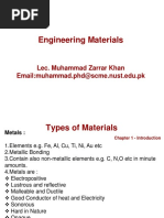 Engineering Materials: Lec. Muhammad Zarrar Khan Email:muhammad - Phd@scme - Nust.edu - PK