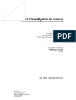 Rapport Du Coroner Concernant Le Décès de Thierry LeRoux