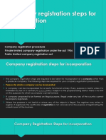 Company Registration Steps For Incorporation