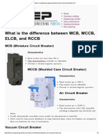 What Is The Difference Between MCB, MCCB, ELCB, and RCCB - EEP