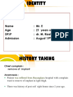 Mr. E, 21 Yo, Dr. Rizal Alisi, SP - Ot, Post Orif Fracture Right Femur