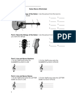 Guitar Basics Worksheet Part 1. Name The Strings of The Guitar - Use This Picture From The Book To