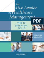 Becoming An Effective Leader in Healthcare Management: The 12 Essential Skills, Second Edition (Excerpt)