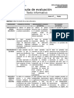 Rúbrica: Texto Informativo e Infografía