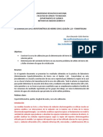 Determinación Espectrofotometrica de Hierro Con El Quelón 1,10 Fenantrolina