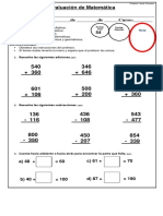 Evaluacion 7 Matemática SEGUNDO SEMESTRE